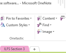 Onetastic addin for OneNote