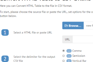 free websites to convert HTML table to CSV file