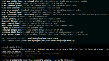 reddit shell- browse reddit via command line