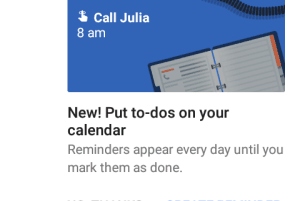 Reminder feature for Google Calendar