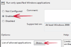 how to run only specified applications