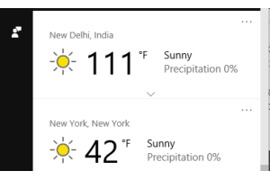 show weather for multiple cities using cortana in windows 10