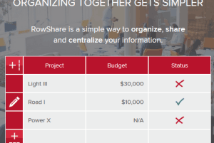 RowShare- create table and assign rows