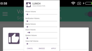 Volume scheduler android