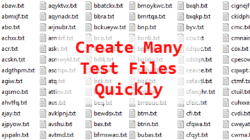 create many test files