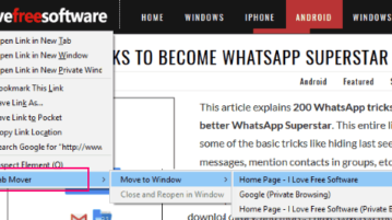 Tab Mover Firefox Add On