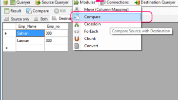 Database Compare Option