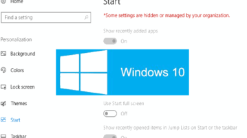 disable start menu settings in windows 10