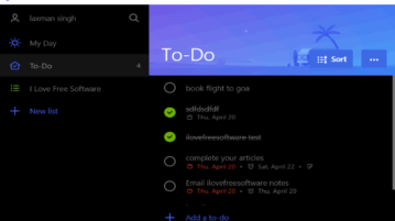 Ao- unofficial desktop client for Microsoft To-Do