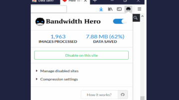 bandwith hero firefox add-on