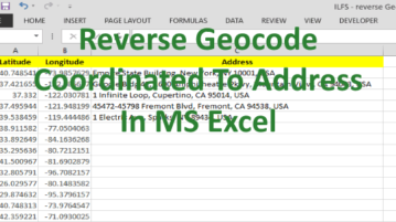 how to reverse geocode coordinates to address in ms excel