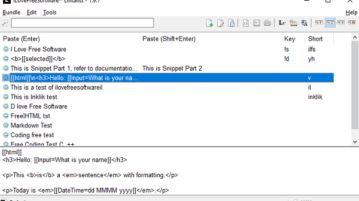 Free Text Expander Tool to Enter Snippets According to Active Program