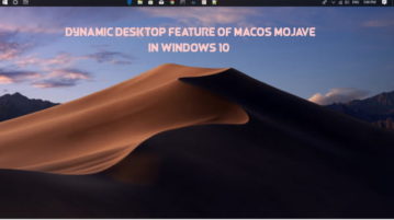 Dynamic Desktop feature of macOS Mojave in Windows 10