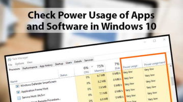 check power usage of apps and software in windows 10