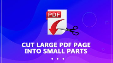 cut pdf page into small parts