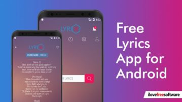 Free lyrics app for Android