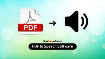 pdf to speech software for windows