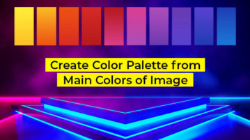 Create Color Palette from Main Colors of Image