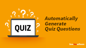 Automatically generate quiz questions