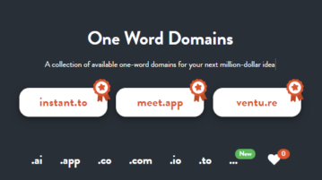 Find 1 Word Available Domains by Word Length, Letter, Nouns, Verbs, Adjectives