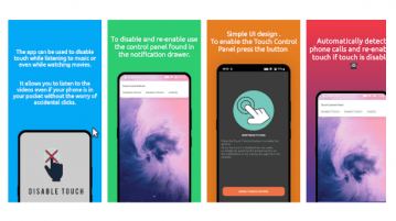 Free Android app to Disable Touch while Watching Videos