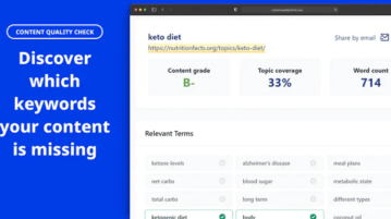 SEO Content Quality Checker to Optimize Webpages by Finding Missing Keywords