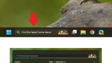 Taskbar Serach Widget