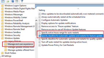 Deadline Policies for Windows 11 Automatic Updates