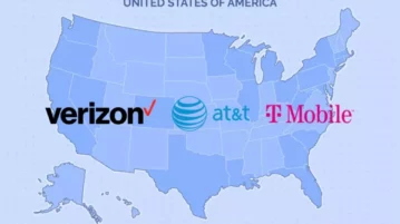 Compare Verizon, AT&T, T-Mobile Networks Coverage on US Map