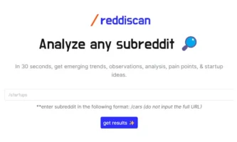 Analyze any Subreddit with AI in 30 Seconds: RedditScan